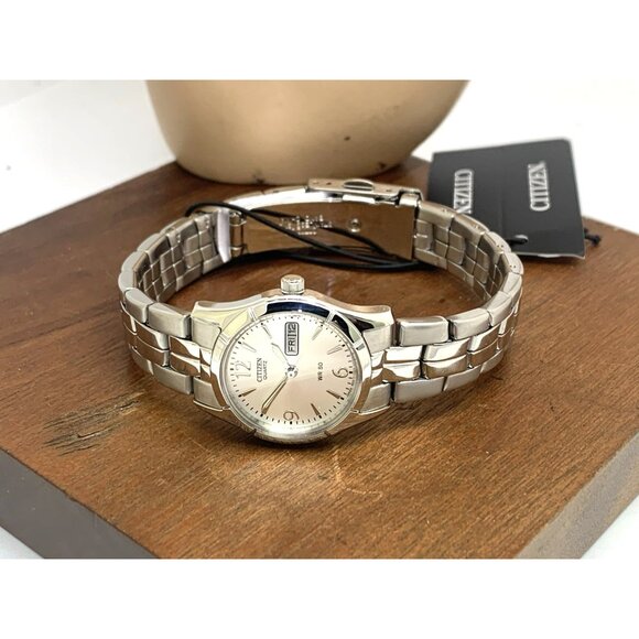 Citizen Women's Watch EQ0540-57A Quartz Silver Dial Day Date Petite 25mm Steel - Picture 9 of 15